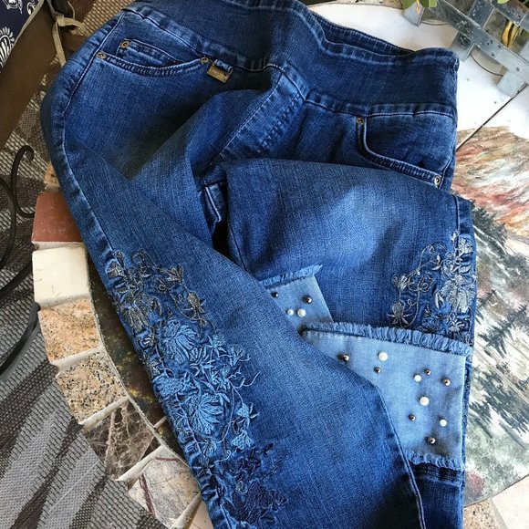 Lisette Embellished Jeans Pearls And 